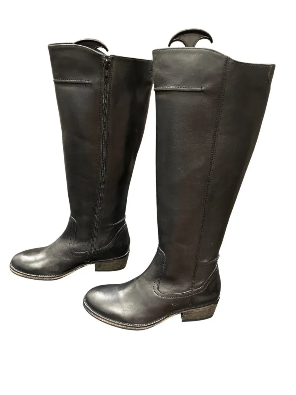 Seychelles wms black leather below knee equestrian riding boots sz 6 SKU 10-676